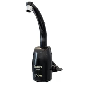 Torneira Elétrica Luna 4T Preta de Parede Zagonel 220V
