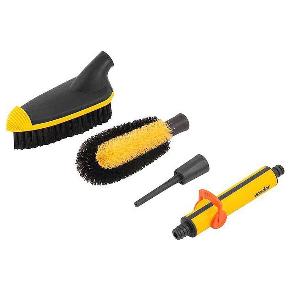 Jogo Com 2 Escovas E 1 Esguicho Com Conector Para Mangueira