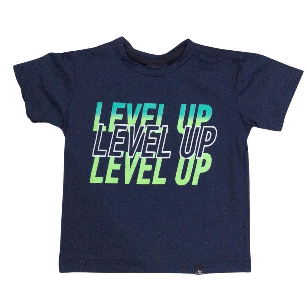 Camiseta infantil masc malha fria Vrasalon marinho