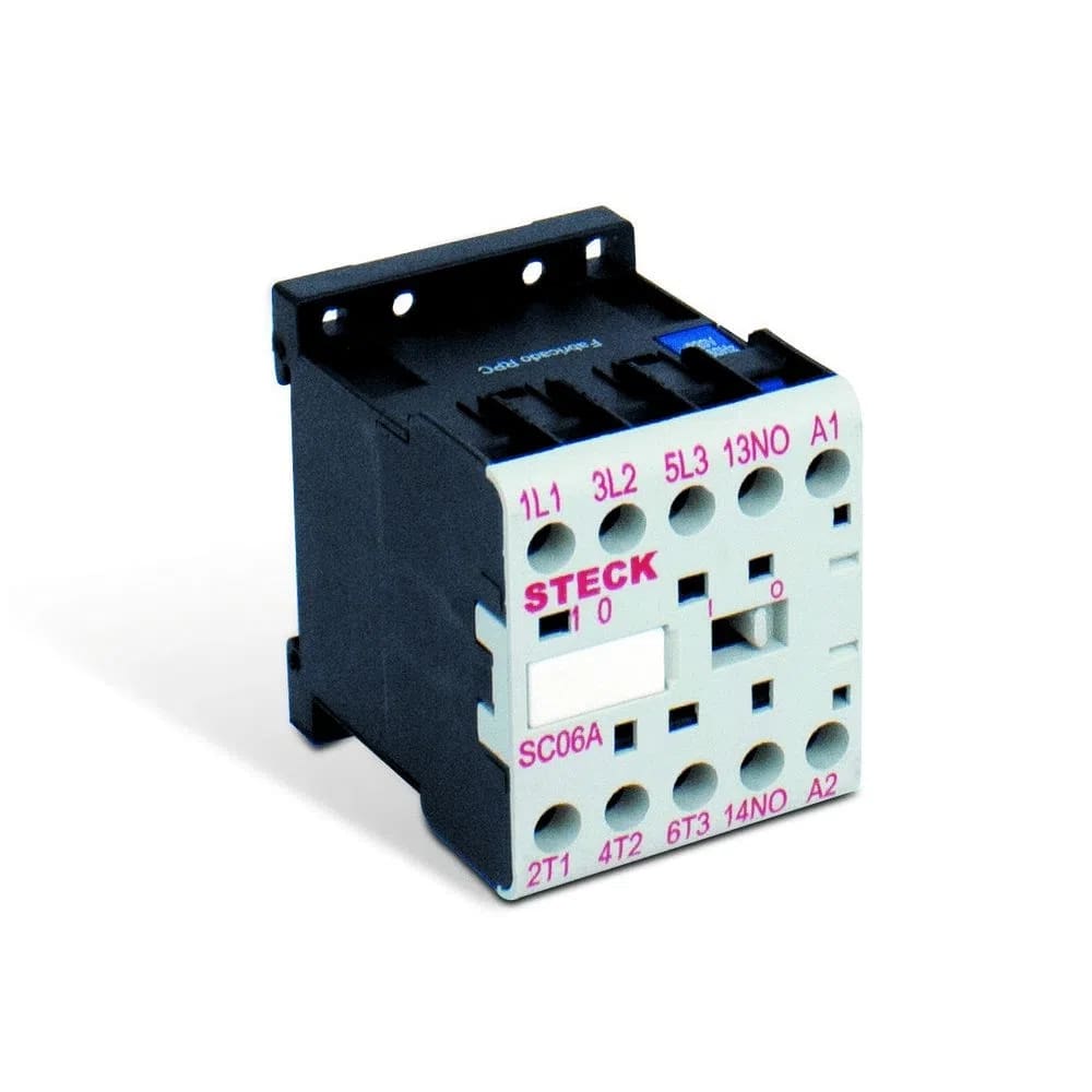 Mini Contator Auxiliar 3P 9A 1NA+1NA SC09A10M30 220V Steck