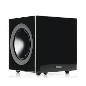 Monitor Audio Radius 390 - Subwoofer ativo de 10" com 220 watts RMS com Bass Radiator Preto