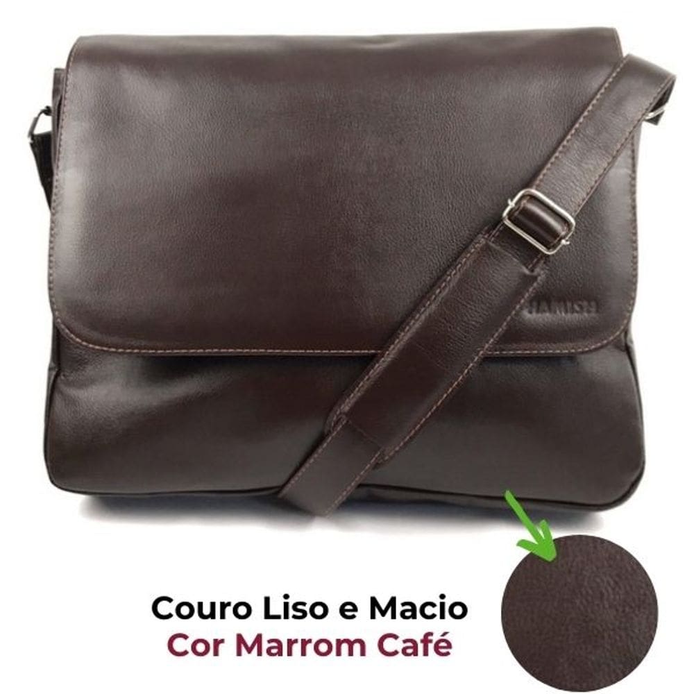 Bolsa Masculina Couro com Alça Transversal HP015 | HAMISH