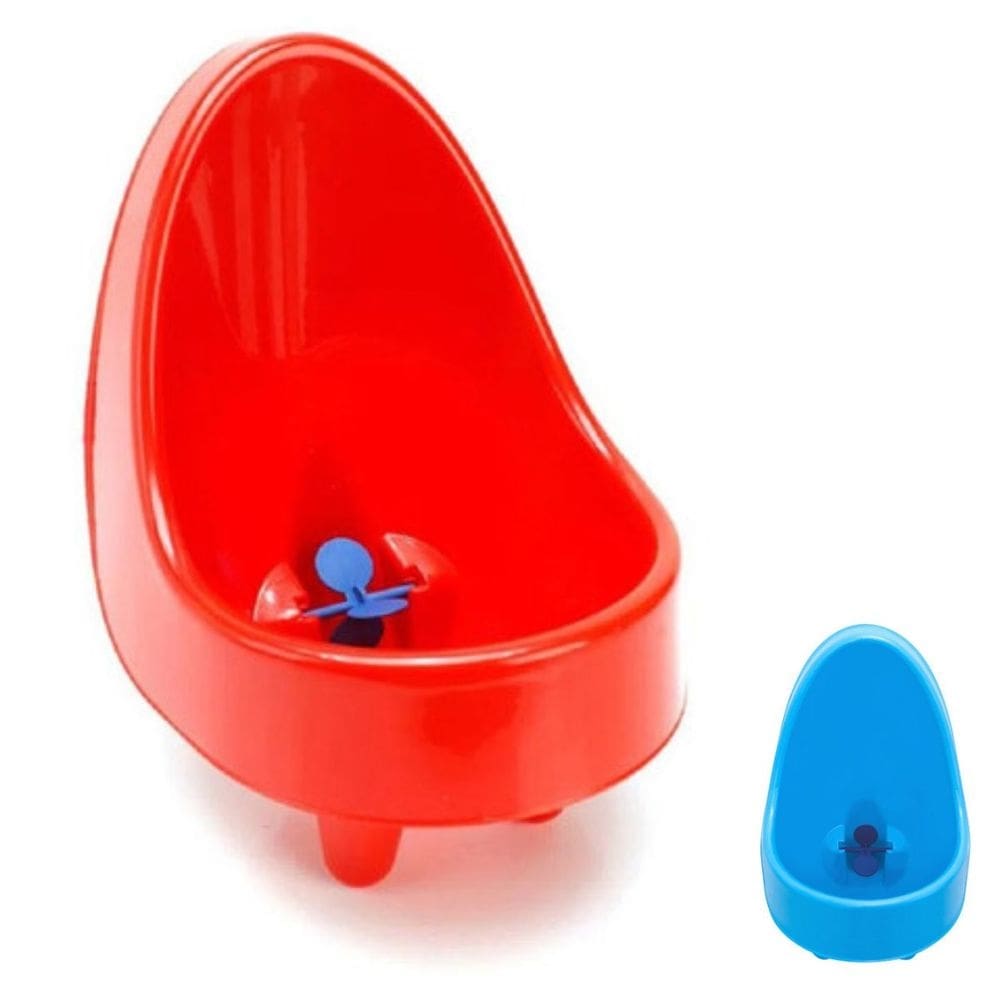 Mictório Penico Infantil Criança Bebê Pipi Boy Meninos Cores Cor Azul e Vermelho