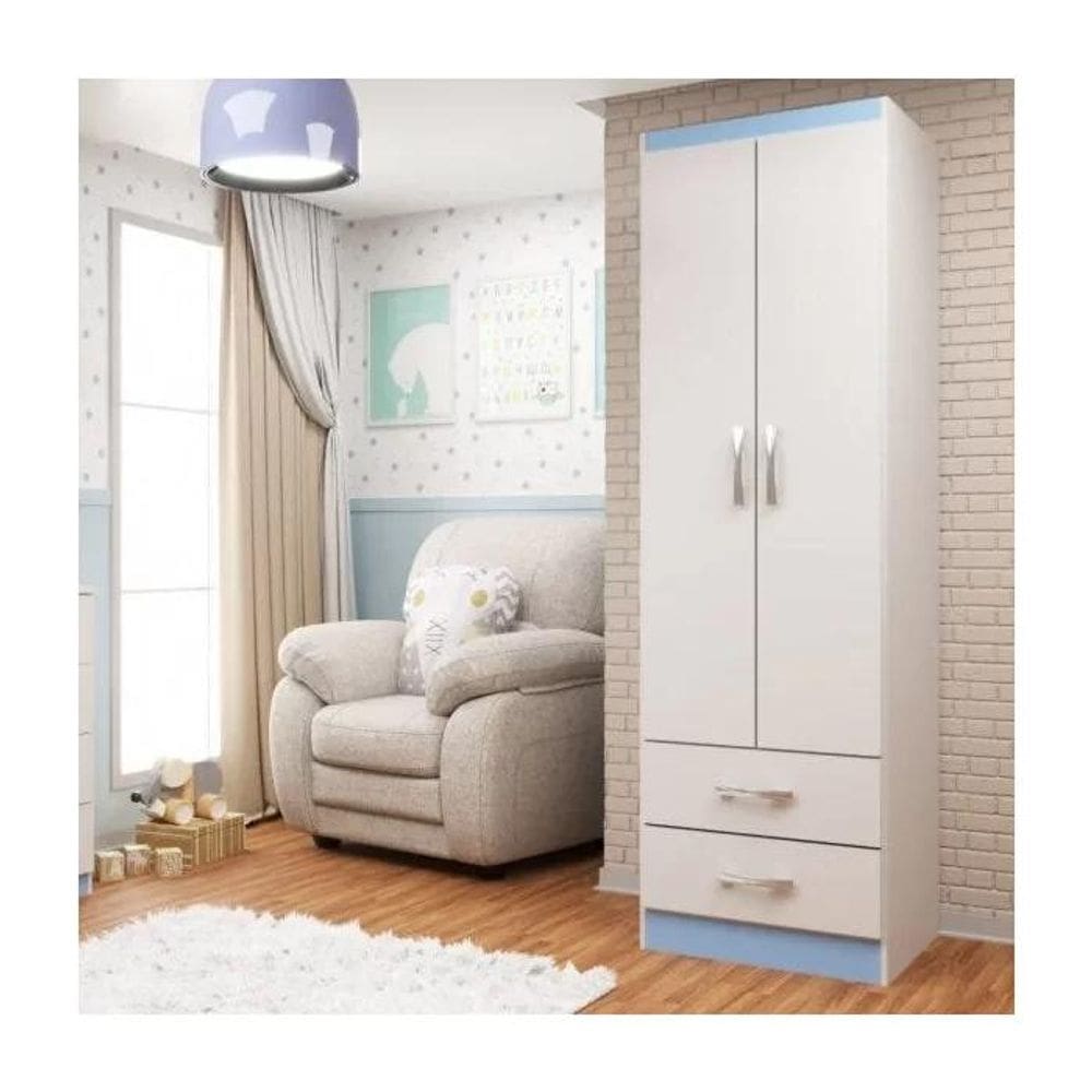 Guarda-Roupa Infantil 2 Portas 2 Gavetas Atalaia
