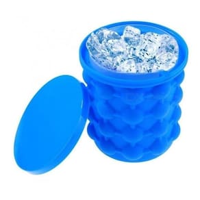 Máquina De Gelo Manual Balde Ice Magic Silicone Com Tampa
