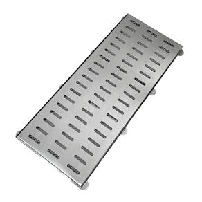 Ralo Linear 20x50 Grelha Com Aro Inox 304 E Tela Anti Rato