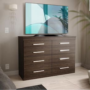 Cômoda Grande Para TV Até 50 Polegadas Capuccino Wood Millie Shop Jm