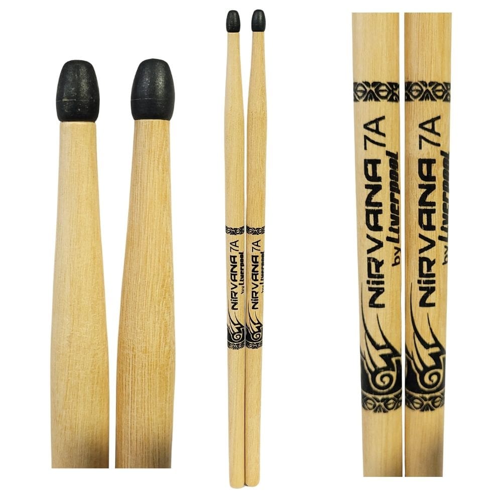 Baqueta 7A Ponta Nylon Bateria Liverpool