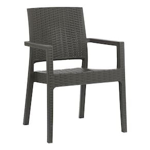 Poltrona Milano Cinza De Vime Rattan Sintetico E Jardim