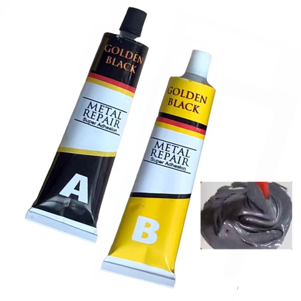 Super Cola Epoxi Metal Aço Aluminio Vazamento Rachadura Secagem Rapida Reparo Resistente