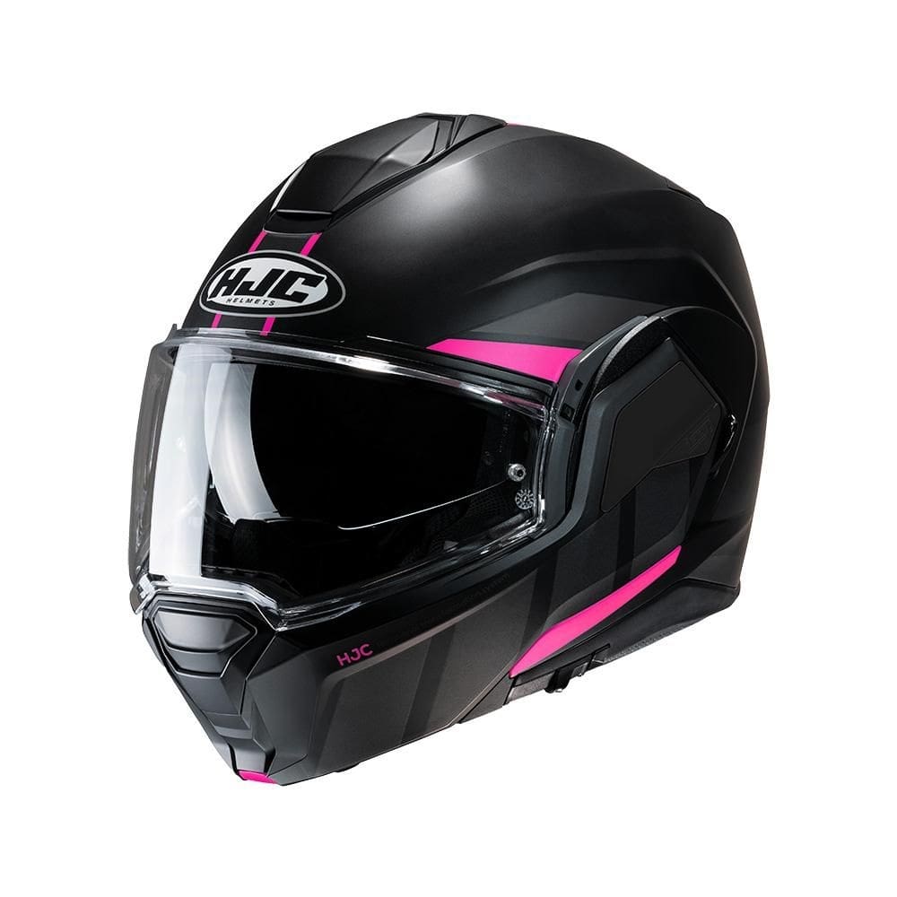 CAPACETE HJC I100 180 BEIS PRETO Cinza escuro E ROSA 56 [F016]