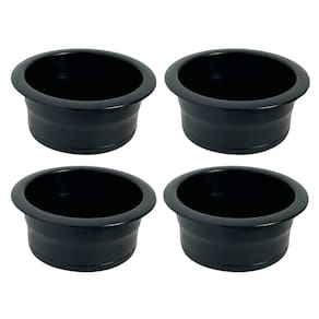 Kit 4 Porta Copos Preto para Sofá e Móveis Embutir