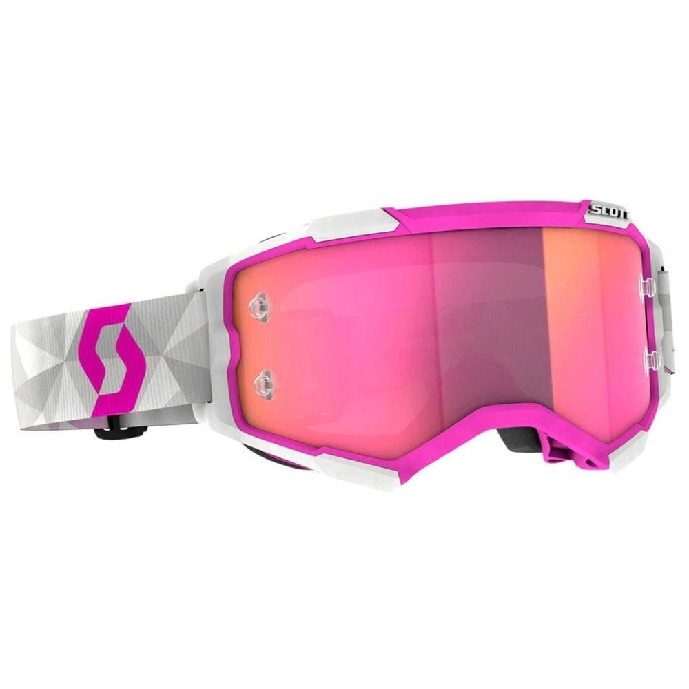 Óculos Scott Fury Jorge Prado 61 Edition White/Pink/Silver Chrome Works