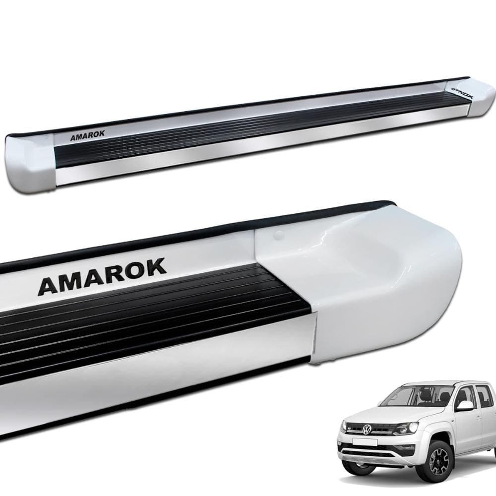 Estribo Lateral Amarok CD 2010 a 2023 Branco Cristal Personalizado