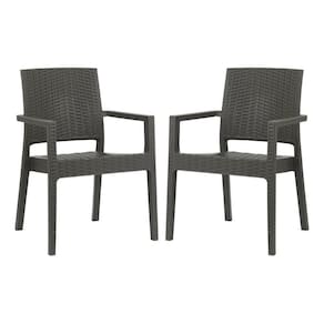 2 Poltronas Milano Cinza Vime Rattan Sintetico Jardim