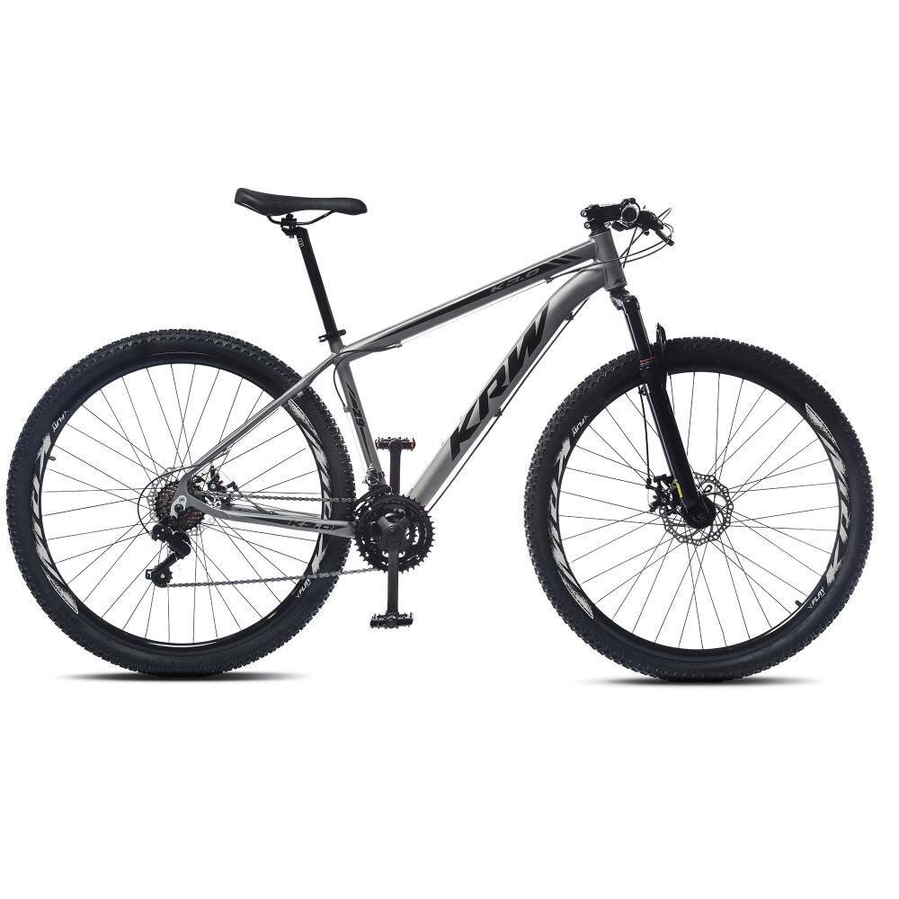 Bicicleta Krw S50 Aro 29 Susp. Dianteira 24 Marchas - Prata/preto