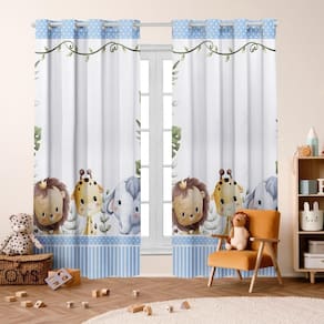 Cortina Infantil Blackout 2,80 X 2,20 Estampada Decorativa