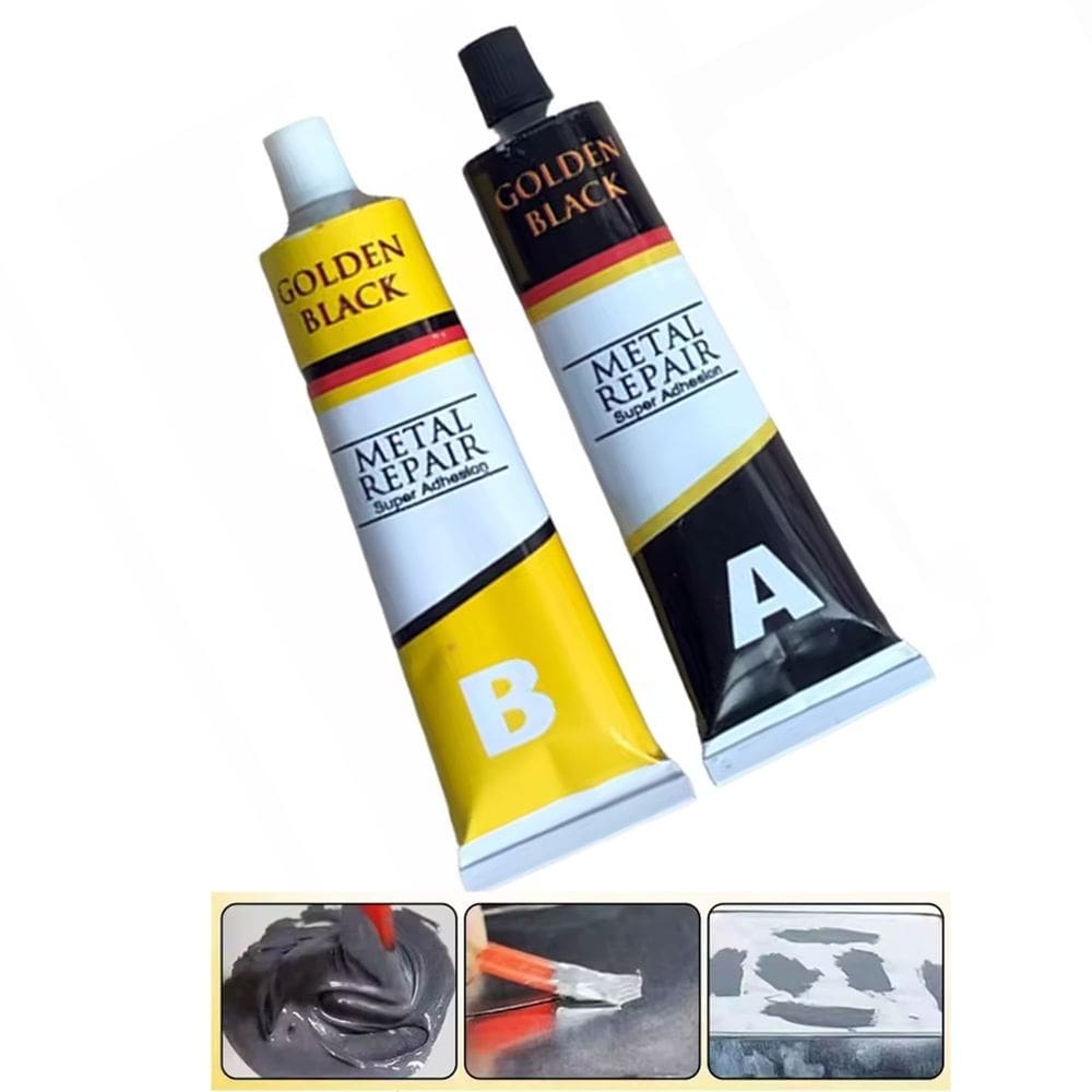 Super Cola Epoxi Reparo Aço Metal Aluminio Rachadura Vazamento Secagem Rapida Resistente