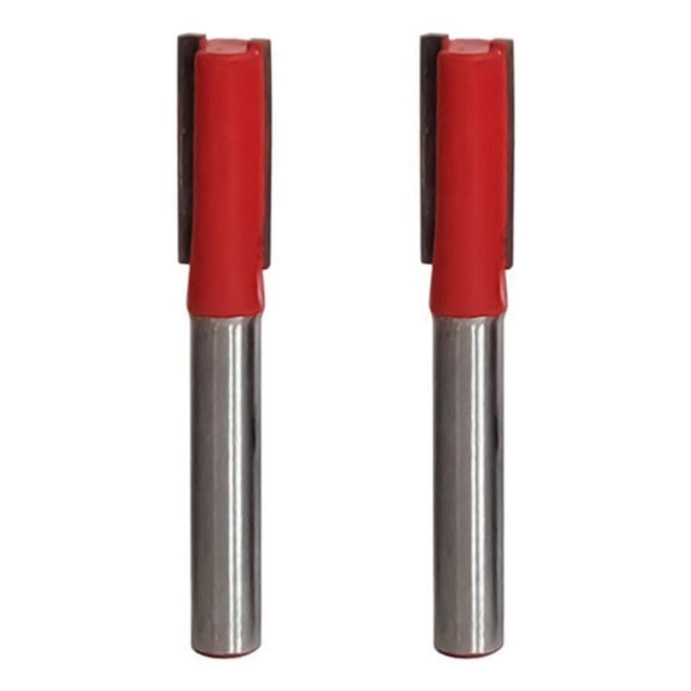 Kit 2 Fresa Reta Paralela 8Mm X 6Mm Metal Duro Tupia Madeira