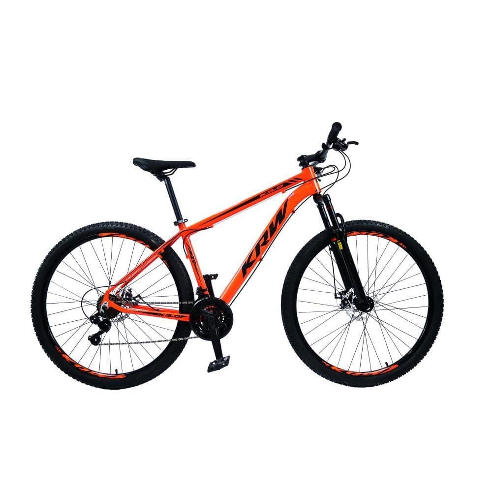 Bicicleta Krw S50 Aro 29 Susp. Dianteira 24 Marchas - Laranja/preto