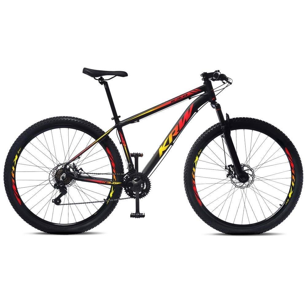 Bicicleta Krw S50 Aro 29 Susp. Dianteira 24 Marchas - Preto/vermelho