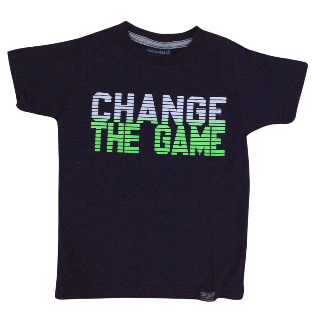 Camiseta Vrasalon Masc Azul Marinho Manga Curta