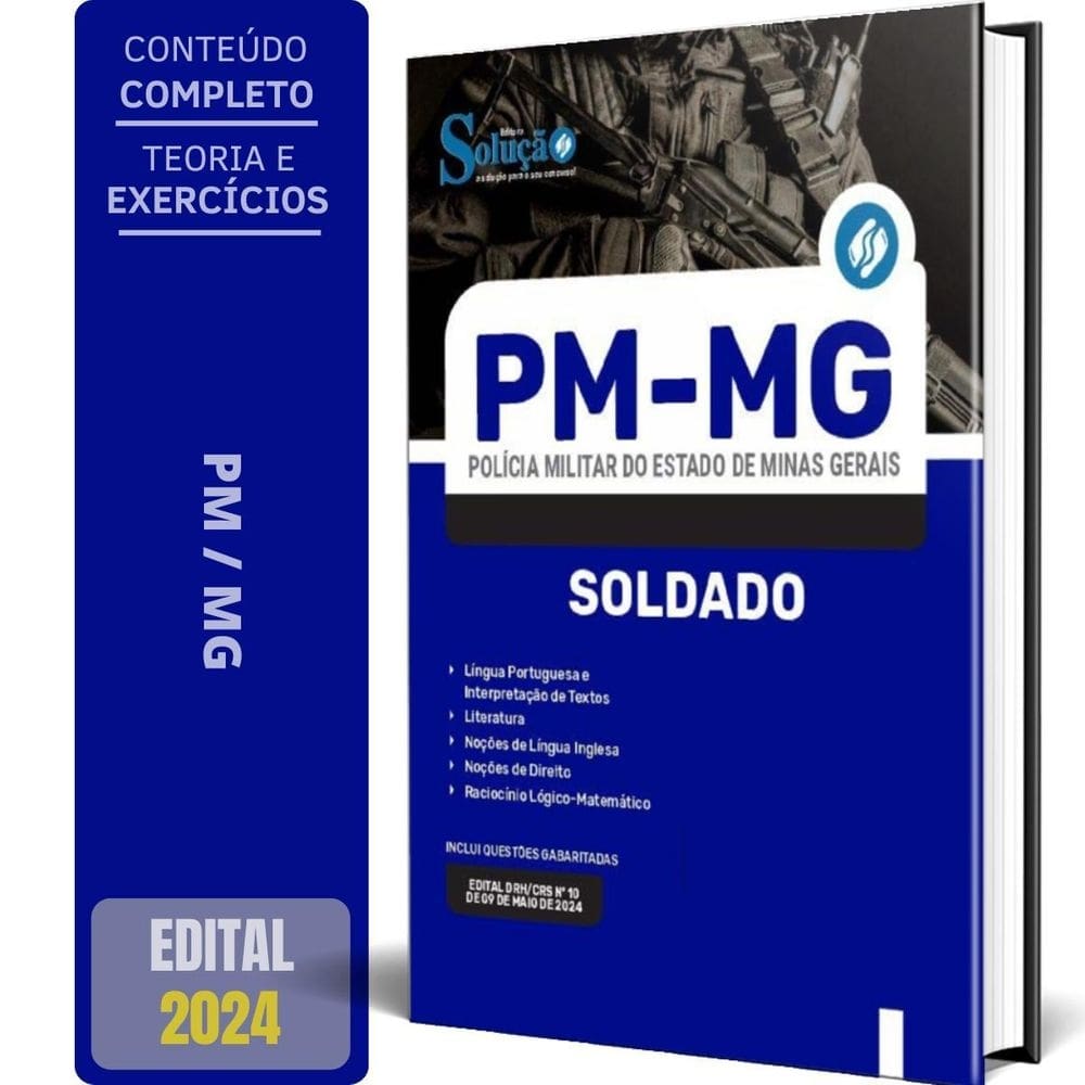 Apostila Concurso Pm Mg 2024 - Soldado