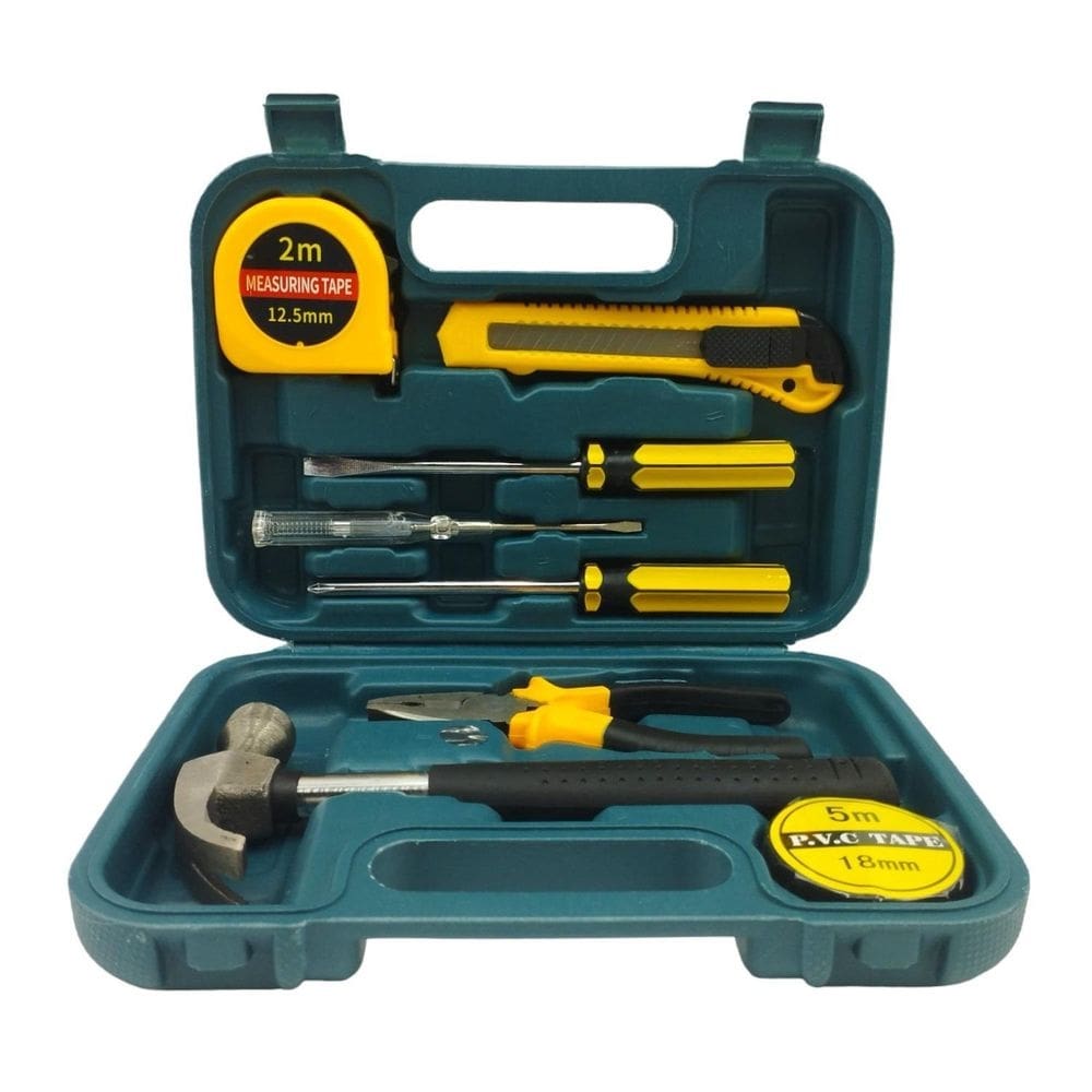 Kit Maleta De Ferramentas 9 Pçs Tools Martelo Alicate Chaves