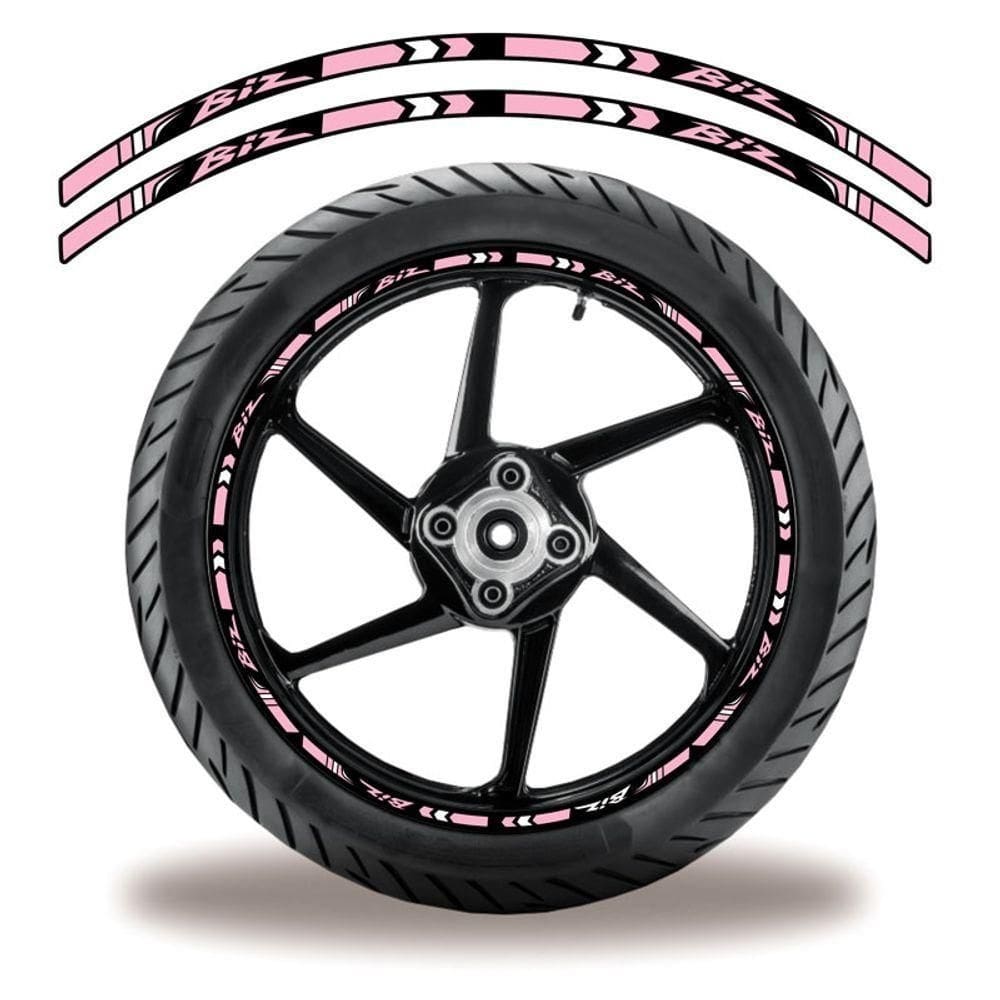 Friso De Roda Adesivo Refletivo Honda Biz Rosa Rosa