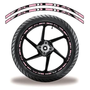 Friso De Roda Adesivo Refletivo Honda Biz Rosa Rosa