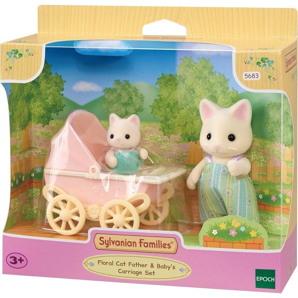 Sylvanian Families Conjunto Carrinho De Bebê Gatos Primavera - Epoch 5683