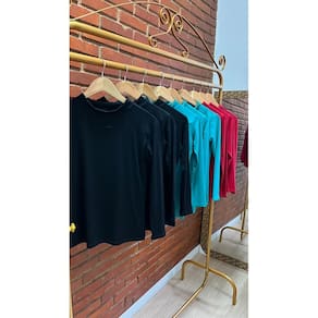 Blusa Feminina Gola Alta Manga Longa Cacharrel