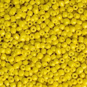 Miçanga Vidro Amarelo 3,6Mm 100G Para Guia Umbanda Candomblé