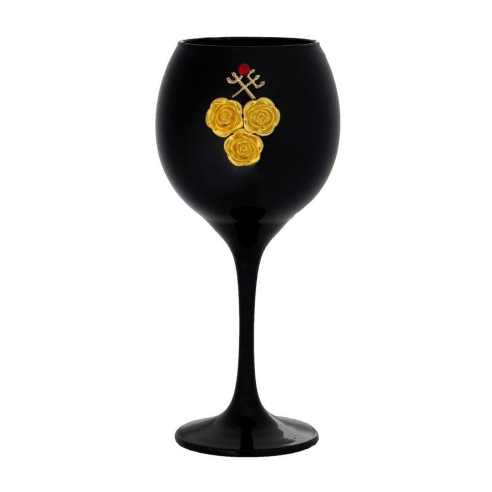 Taça Preta Pomba Gira 3 Rosas Trid Cruz 400 Ml 20Cm Celebra