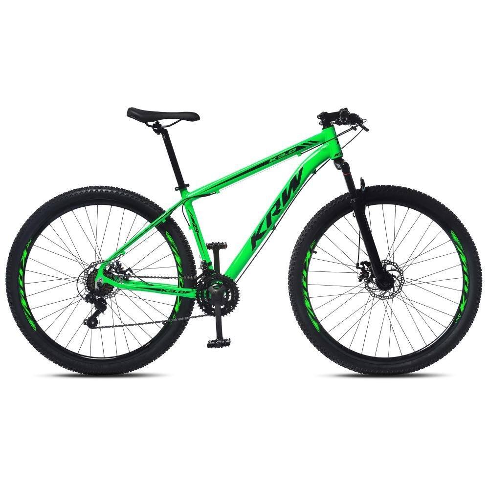 Bicicleta Krw S50 Aro 29 Susp. Dianteira 24 Marchas - Preto/verde