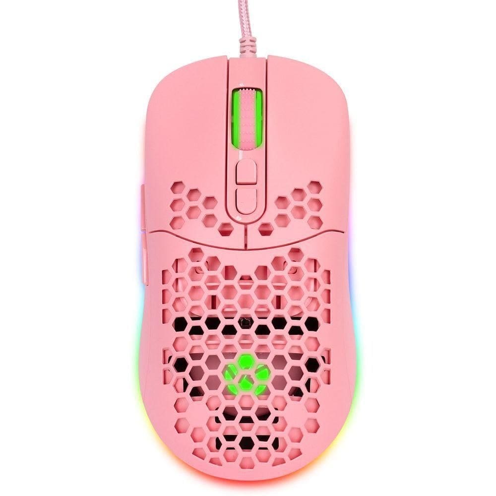 Mouse Gamer Vx Gaming Void Com Led Rgb- 7600 Dpi Rosa Com C