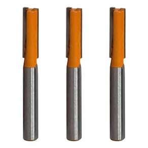Kit 3 Fresa Reta Paralela 6Mm X 6Mm Metal Duro Tupia Madeira