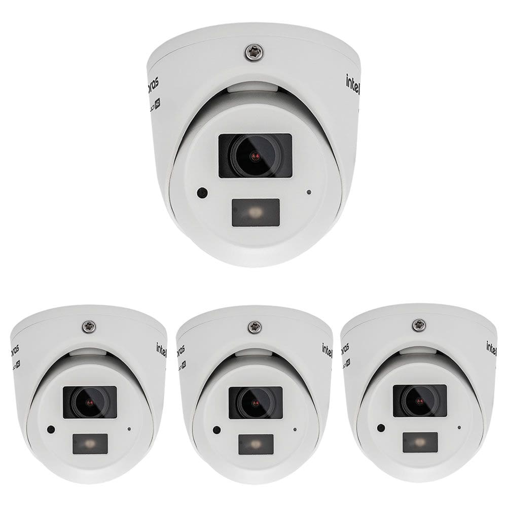 Kit 4 Câmeras Multi HD 2 Megapixels 20m VHD 3220 MINI D Intelbras