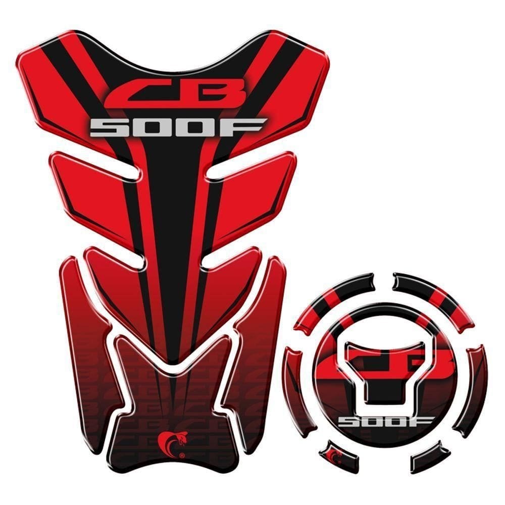 Kit Adesivo Protetor De Tanque E Bocal Honda Cb 500F + 2018 Vermelho Vermelho