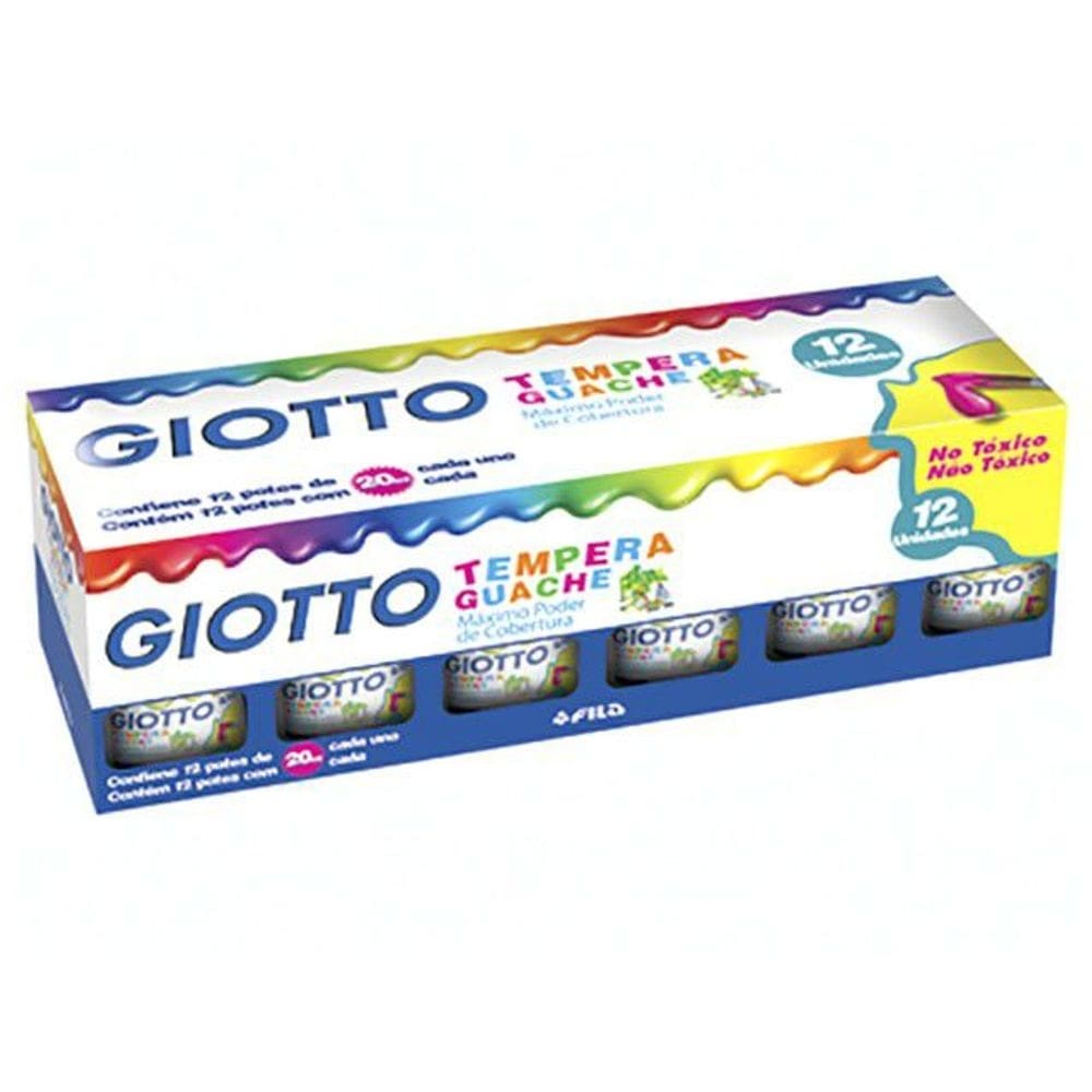 Tinta Tempera Guache Giotto 12 Cores