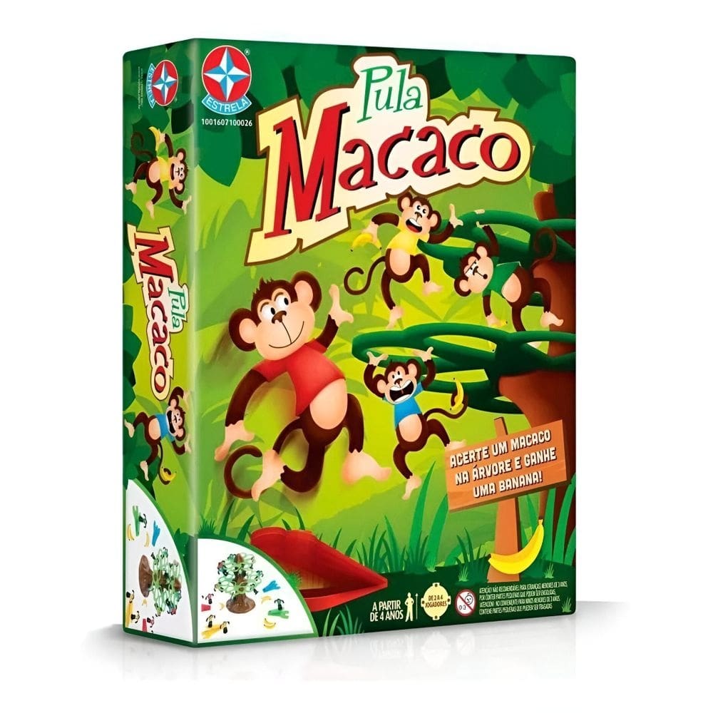 Jogo Pula Macaco Clássico Brinquedo Criança Diversão