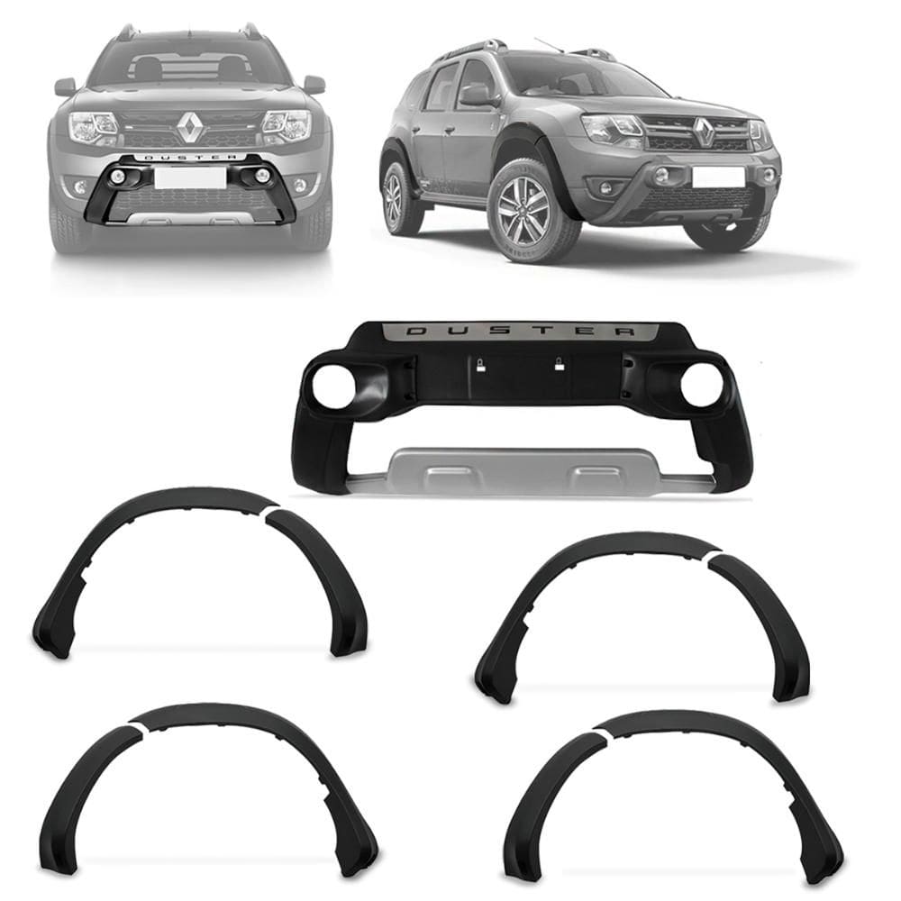 Kit Alargador lamas e Overbumper Duster 2015 a 2020 Preto