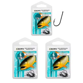 Kit Anzol Pesca Crown Baitholder Black nº 11/0 Contém 3 Cartelas 15 Unidades