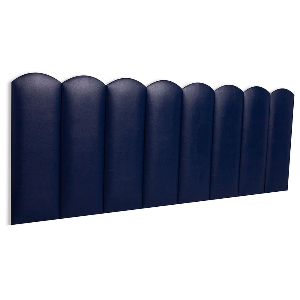 Cabeceira Queen Estofada  Kit 8 Placas  Nuvem - Courino Azul