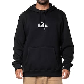 Moletom Quiksilver Canguru Metal Comp Comp Logo WT24 Preto