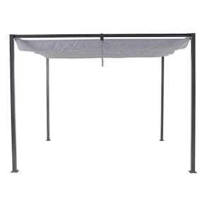 Pergolado Aluminio Toldo Retrátil 300x300cm Cinza - Outdoor