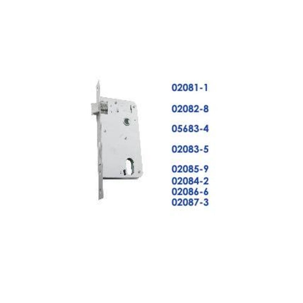 maquina fechadura entrada 55mm canto reto inox polido alianca