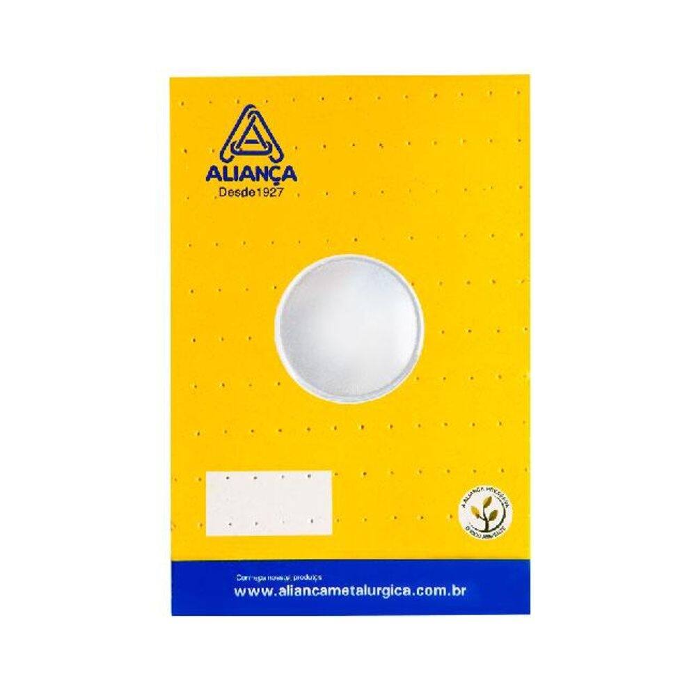 cartela puxador botão concavo 25mm zamac branco alianca