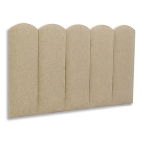 Cabeceira Solteiro Estofada  Kit 5 Placas  Nuvem - Linho Bege
