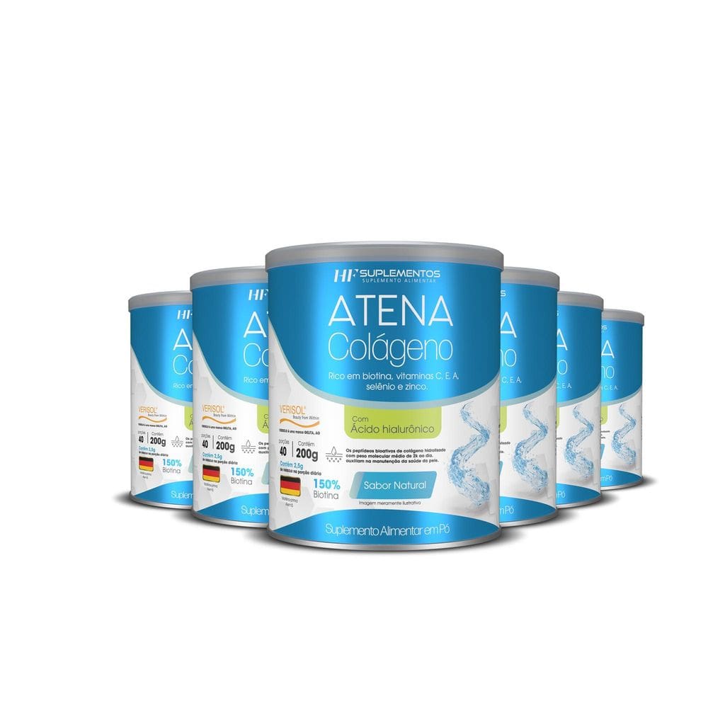 6X Colágeno Atena Verisol+Ácido Hialurônico Sem Sabor
